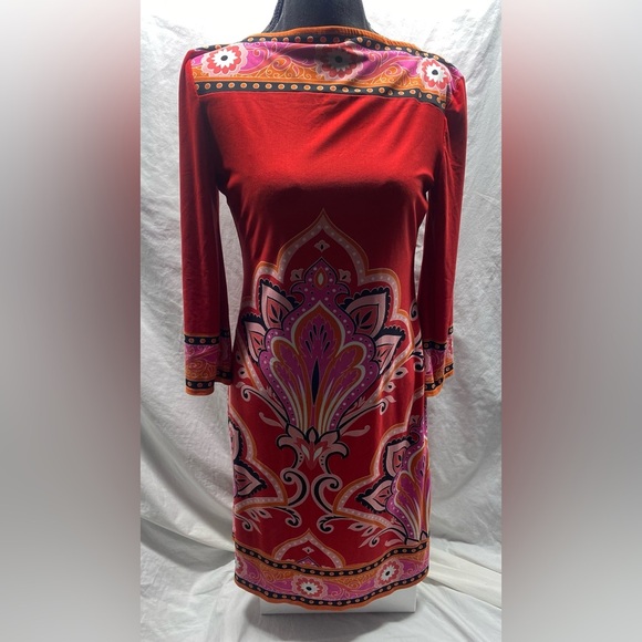 London Times Retro Mod Shift Dress 1960’s pop sz 4 - Picture 1 of 6